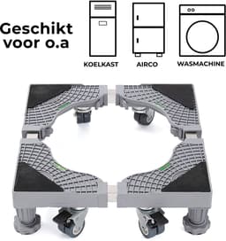 Wasmachine Verhoger Met Wielen- Wasmachine Opbouwmeubel - 60x60x14cm — thumbnail 4