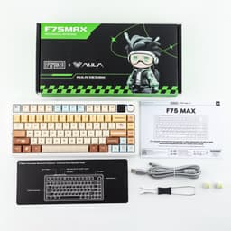 EPOMAKER x AULA F75 MAX - Bruin / Karamel - Mechanisch Draadloos Toetsenbord - RGB - 75% - QWERTY - Gaming Keyboard - Leobog Reaper Switch — thumbnail 5
