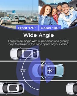 Dashcam Full HD 1080P voor Voor, Achter en Interieur — thumbnail 5