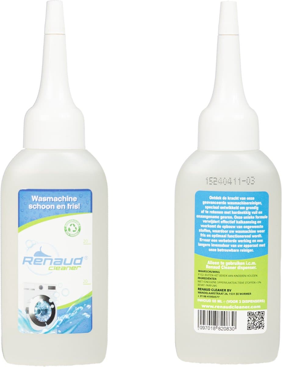Renaud Cleaner - Reinigingsmiddel - 3 flesjes 50ml - 150 ml - wasmachine reiniging middel — afbeelding 1