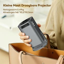 XGODY Gimbal 3 Pro Mini Beamer - Alles-in-één Smart TV Projector - 2026 model - Android 11.0 - WiFi 6 & Bluetooth 5.4 - 4k ondersteuning - Beamer - Inclusief Hdmi kabel - Home Cinema - Grijs — thumbnail 3