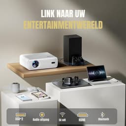 Aura® Mini beamers - Projector - Mini beamer - Wit - 18cm x 9cm x 24cm — thumbnail 2
