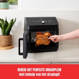Aura® Heteluchtoven - Oven - Airfryer Oven - Zwart -‎ 35cm x 38cm x 35cm — thumbnail 2