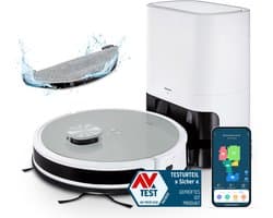 MEDION X21 SW - Robotstofzuiger met afvoerstation - Lasernavigatie - Vermogen 3000 Pa