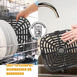 Kraftverdia Airfryer - Accessoire - Vervangende Grillpan voor Instant Vortex 6QT & Gourmia GAF685/GAF735 - Anti-aanbak RVS — thumbnail 6