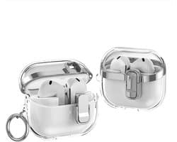 Allecto- Beschermhoes Samsung Galaxy Buds 3/3 Pro - TPU - Stootvast - Ultradun - Geurloos - Siliconen - Transparant Zilver - Geschikt voor Clear Hoes — afbeelding 1