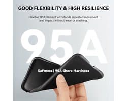 Flexibel TPU Filament 1.75mm 95A voor 3D Printer - 0.5kg Transparant