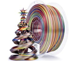 Gekleurd Zijde PLA 1.75mm Filament voor 3D Printer - Multi-Stripe Effect