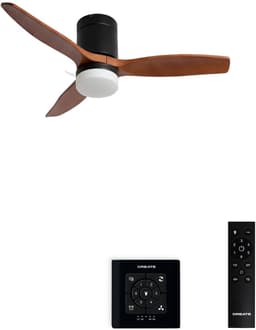 CREATE - Stille 40W plafondventilator met technische ABS bladen in verschillende maten - S - Met licht - Controller voor wandmontage - WIND CALM — thumbnail 1