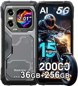 Blackview XPLORE 1 Robuuste Smartphone 5G - 36GB RAM - 256GB ROM - 20000mAh - 6.78 inch Robuuste Telefoon - Android 15 - 64MP+50MP Camera - IP68/IP69K - NFC - OTG - GPS - Zwart — thumbnail 1