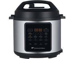 Multicooker snelkookpan - CONTINENTAL EDISON - CEMCSP10006L - 6 L - 1000 W - Zwart en roestvrij staal