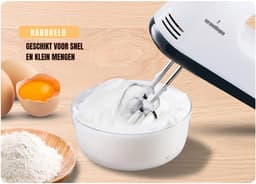 RWB® Mixer met Mengkom - Keuken Mixer - Mix Machine - Zwart - 28 x 16 x 29 cm — thumbnail 5
