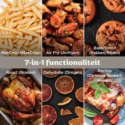 Ninja CRISPi PRO 7-in-1 Glazen Airfryer met 7 functies - Airfryen, Bakken, Braden, Rijzen, Drogen. Max Crisp en Opnieuw krokant maken - 2.3 liter en 5.7 liter glazen schaal - PFAS vrij koken - Stone - AS101EULG — thumbnail 7