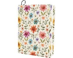 Boekomslag Elastisch - Boekbeschermer Herbruikbaar - Boeken Beschermen - Wasbaar Nylon Doek - 39.98 x 24.99 cm - Bloemenpatroon