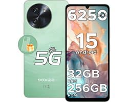 DOOGEE Note 59 Pro 5G - Smartphone - Mobiele Telefoon - 32 GB RAM+ 256 GB ROM (2TB/TF) - Android 15- 6,75 inch HD & 120Hz IPS - 6250 mAh - UNISOC T8200 - AI camera - Face ID - Widevine L1 - Groen