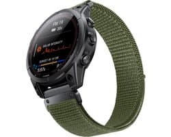 Nylon Horlogeband - Sport Bandje - Smartwatch Gebruik - Ultralicht Sneldrogend - 22mm Breed - Zwart