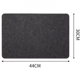 2 stuks - Hittebestendige matten - rechthoekig antislipvilt - siliconen aanrechtbeschermer - voor airfryer, koffiezetapparaat, broodrooster - 44×30cm - zwart — thumbnail 5