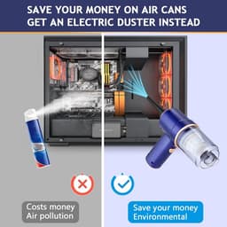 Sander Shop Draadloze Handstofzuiger, 3-in-1 Elektrische Persluchtstofzuiger, Oplaadbare Mini-stofzuiger, Stofzuiger Voor Huisdierenhaar en Autoreiniging (Blauw) — thumbnail 4