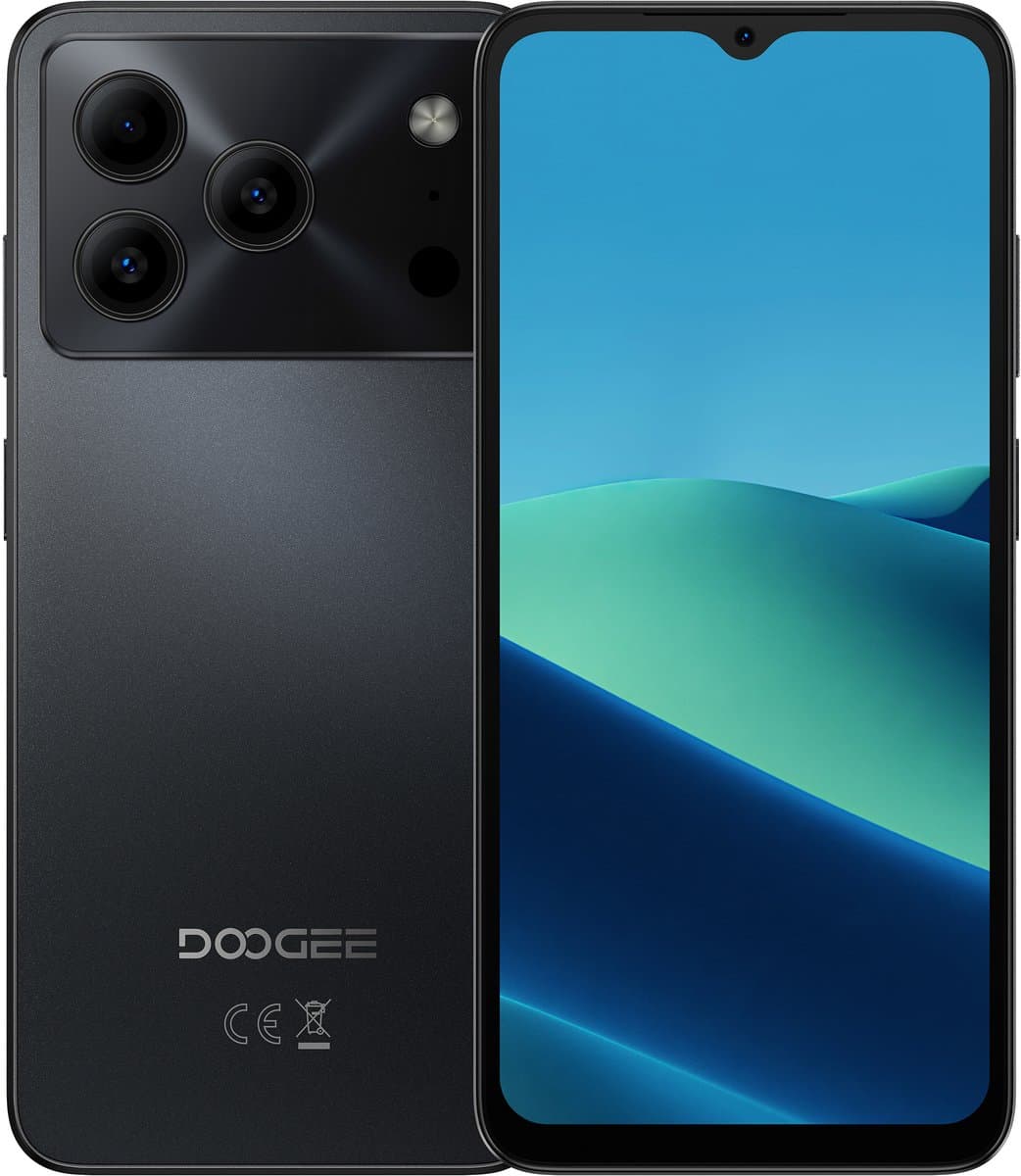 DOOGEE Note 56 Pro Smartphone - 32 GB RAM + 128GB ROM - 6,56 inch 90Hz - 4G Dual SIM - 6150mAh - GPS - Anroid16 - GPS - Zwart — afbeelding 1