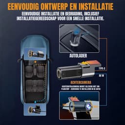 Core® Dashcam voor Auto Voor en Achter - Dashcam - Zwart- ‎22x 14 x 6 cm; 500 g — thumbnail 4