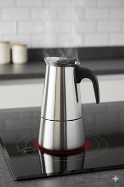 Cheffinger Koffie Percolator - Zilver - 9 Kopjes - Inductie — thumbnail 2