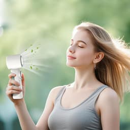 Draagbare handventilator met instelbare snelheid en oplaadbare 4000 mAh batterij — thumbnail 3