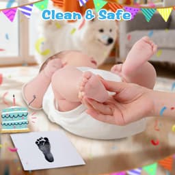 2 stuks Baby Handprint en Footprint Kit, Baby Handprint Inktpads met Clean-Touch, Inkless Print Kit Veilig Niet-giftig voor Baby Voeten en Handen, Pet Paw, Ritueel voor pasgeborenen, hand- en voetafdrukken van de baby, 6*9.5cm — thumbnail 3