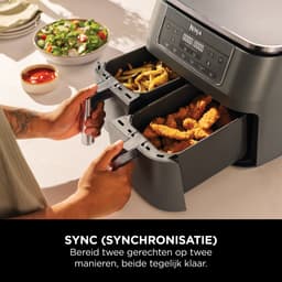 Ninja Dubbele Airfryer XXL - 7.6 L - Nieuw 2026 Model - 40 tot 240 Graden - 2470 W Vermogen - Dual Zone Technologie - DZ300EU — thumbnail 6