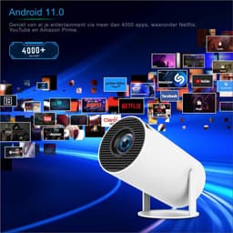 AMA® Mini Beamer - Beamer - Projector - Wit - 17cmx10cmx17cm — thumbnail 5