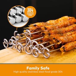 Gegrilde spieshouder - Geschikt voor Instant Pot en Ninja Foodi 8-liter airfryer - Airfryer Accessoires Set - Roestvrijstalen grillrack - Ø 18cm — thumbnail 3