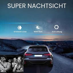 4K-dashcam met dubbele lens, groothoekcamera's aan de voor- en achterkant, ondersteunt 24-uurs parkeerbewaking, heeft een 3,16-inch scherm en een nachtzichtfunctie. Deze dashcam begeleidt u tijdens uw reis (32 GB). — thumbnail 5