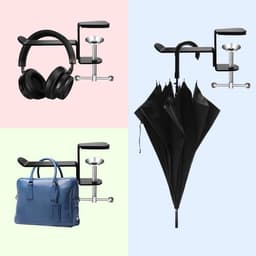 2 stuks Universal Headphone Hanger Desk Mount Headset Holder onder de bureau Hoofdtelefoon Stand Hook aluminium legering (Aluminum Alloy) — thumbnail 3
