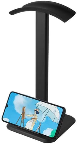 Hoofdtelefoon standaard - universele headset houder - zwart - gewogen basis — thumbnail 5