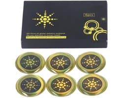 6PCS Anti Radiation Stickers - Mineral en Negatieve Ion Patch - Absorbeert EMF en Warmte - Bescherming voor Oren en Brein - Voor Mobiele Telefoon, Laptop, Magnetron, Koelkast, Televisie