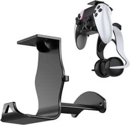 2 stuks Controller Hanger geschikt voor PS5 PRO/PS4/xbox/switch, Universal Grip Headset Under Table/Wall Dual Purpose Storage Stand, Storage Rack, Storage Bracket，zwart — thumbnail 1