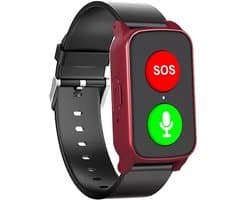 WatchToCare Lifeline, werkt overal, inclusief valdetectie -rood - (Deze maand inclusief extra draadloos oplaadstation)