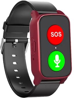 WatchToCare Lifeline, werkt overal, inclusief valdetectie -rood - (Deze maand inclusief extra draadloos oplaadstation) — thumbnail 1