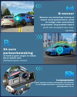 RWB® Dashcam Voor en Achter - Dashcam - Dashcams - Zwart - ‎4 x 10 x 5 cm — thumbnail 2