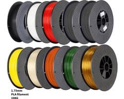 PLA+ 10KG Voordeelpakket 3D Printer Filament 1.75 mm - Hoge Kwaliteit en Duurzaam - Compatibel met Creality, Bambu Lab, Esun en Meer - Perfect voor Prototypes, Modellen en Accessoires - Professioneel en Thuisgebruik.