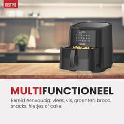Heteluchtfriteuse XXL - Airfryer grote inhoud - Gezond Koken - 12 Bereidingsprogramma's - 65 Liter - Zwart — thumbnail 3