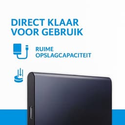 Externe Harde Schijf - Draagbare Opslag - Bestanden Opslaan - USB 3.1 Type-C - 12 x 12 x 1.5 cm — thumbnail 2