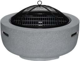 Mustang Vuurschaal met Grillrooster Ø43 cm – Moderne Fire Pit BBQ – Grijs – 60 cm — thumbnail 1