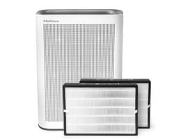 Rolfstone Air Balance Ultra - Luchtreiniger / Air Purifier met vervangbaar HEPA 13 filter + koolstoffilter - CADR: 660m3/h. - Werkt tegen huisstofmijt, hooikoorts, allergie, stof, - 60m2 tot 144m2 - Slaapstand en auto-stand - Luchtkwaliteit indicator