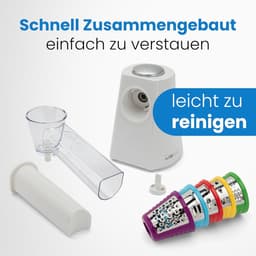 Elektrische Keukenmachine - Snijmachine Rasp - Groenten Bereiden - Vijf Functies - 150 Watt Vermogen - Zwart — thumbnail 5