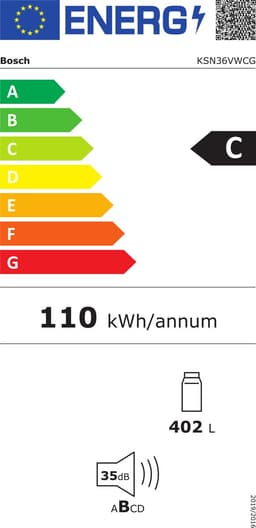 Bosch Serie 4 KSN36VWCG - Kastmodel koelkast - Extra veel inhoud 402L - Zeer stil - Nooit meer ontdooien met Total No Frost - VitaFresh XXL lade 0°C - Wit — thumbnail 3