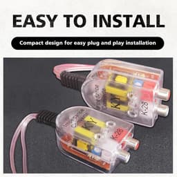 Daity 2-pack RCA-converters voor auto-audio, auto-lijnuitgang subwoofer, luidspreker naar RCA, hoog/laag-niveau converter — thumbnail 4