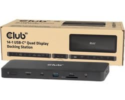 USB-C Quad Display Dockingstation met 14 poorten voor laptops