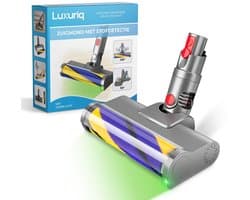 Luxuriq Zuigmond met Vuildetector geschikt voor Dyson V15, V11, V10, V8 & V7 - Vloerzuigmond met Laser - voor Harde Vloeren & Kortpolig Tapijt - Grijs