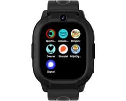 Rebel Cactus SKY (Zwart) - kindersmartwatch - GPS tracker - Whatsapp - (video) bellen - SOS/Geofence - Groot display 1.75" - Gratis OuderApp - Batterij: 32uur - Alle wereldtalen - Geen internet en geen socials - Wel apps - Uit tijdens school - Wifi