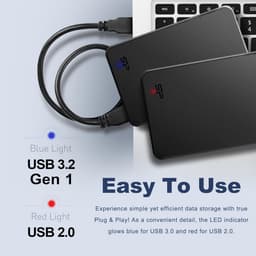 Robuuste Draagbare Externe SSD 2TB USB 3.2 Gen 1 Hoge Snelheid Opslag — thumbnail 5